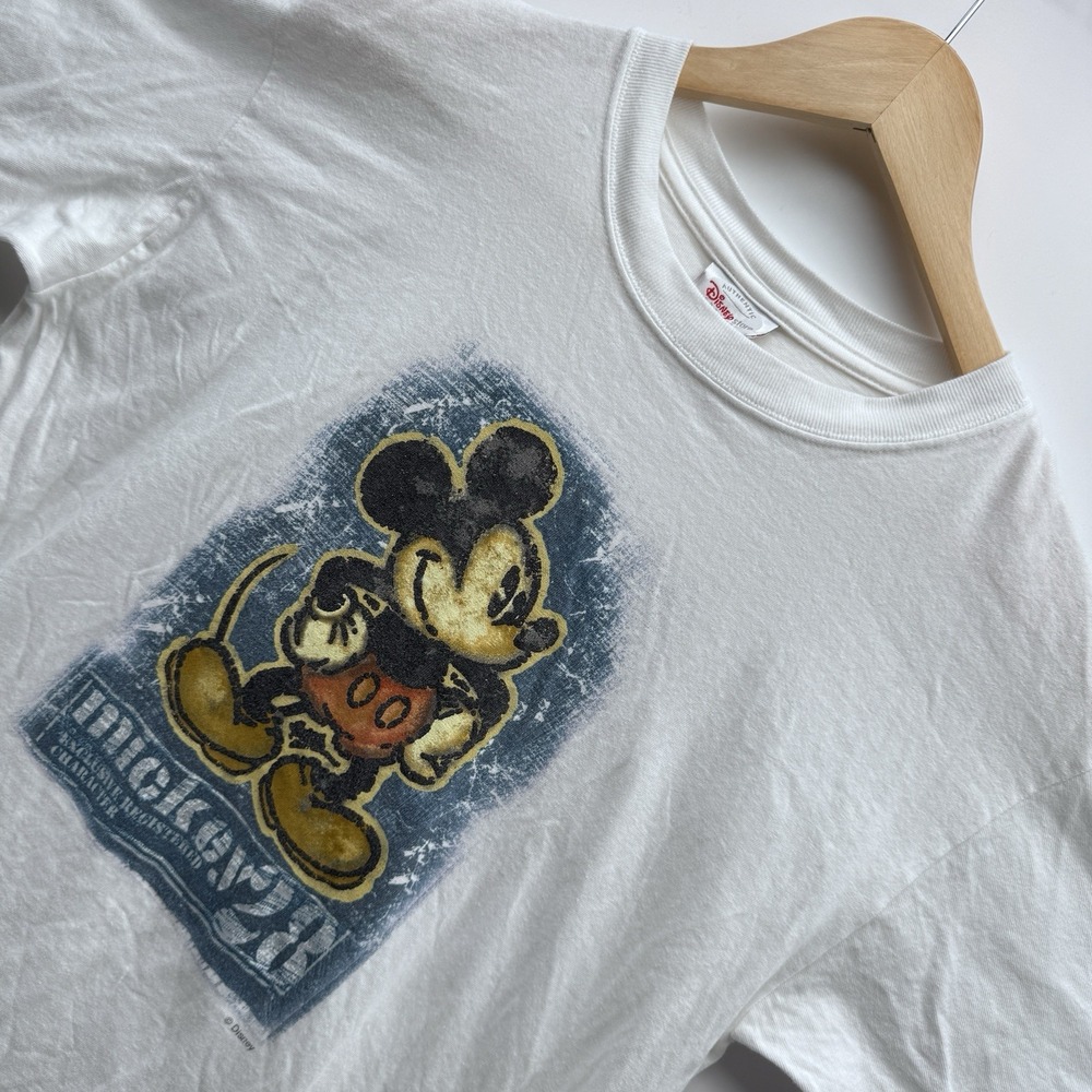 Vintage Disney Store Original Mickey Mouse White T-Shirt Mens Medium Graphic Tee